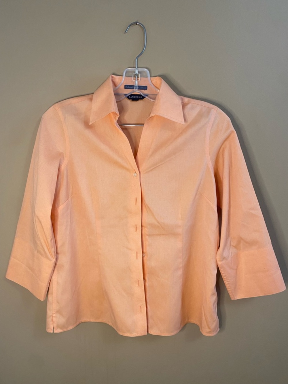 Lands’end Peach Blouse As Is